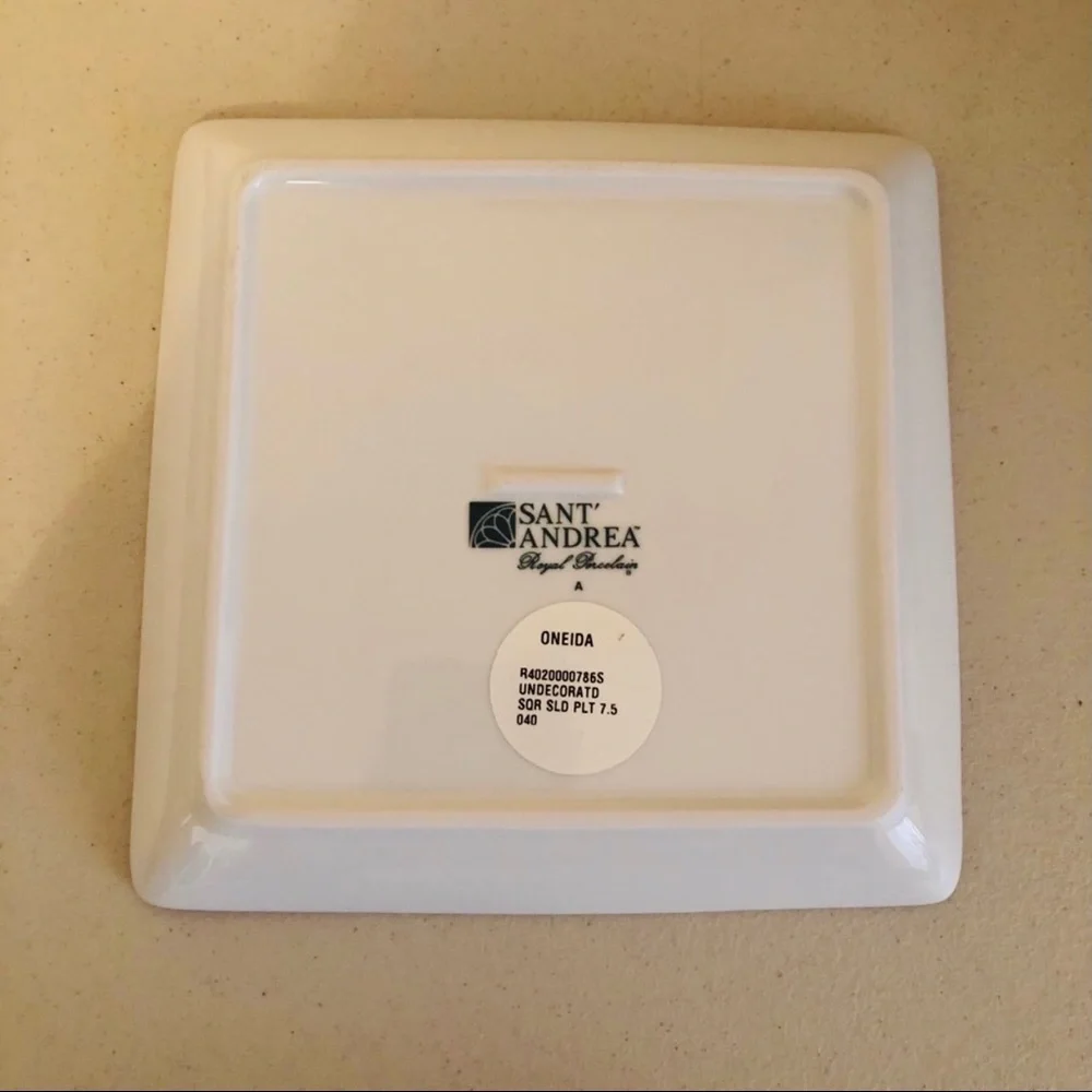 Oneida Sant Andrea Royal Porcelain sq plate 7.5